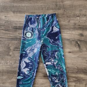 MLB Seattle Mariners Swirl Print Leggings Women's Small
